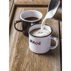 Vue Retro émail Mug de couleur blanc| Krokrodeal