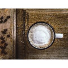 Vue Retro émail Mug de couleur blanc| Krokrodeal