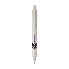 Vue Stylo Wheat-Cycled stylo en paille de blé de couleur blanc| Krokrodeal