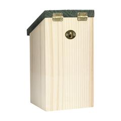 Vue Birdhouse nichoir de couleur marron| Krokrodeal