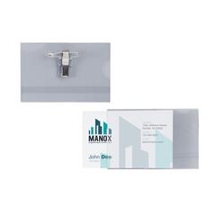 Vue Badge 9 x 5,8 cm de couleur translucide| Krokrodeal