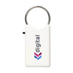 Vue Safe GRS Recycled Key Ring porte-clés de couleur blanc| Krokrodeal