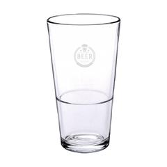 Vue Verre à bière Empilable 340 ml de couleur translucide| Krokrodeal