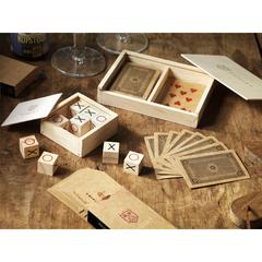 Vue Tic Tac Toe Game FSC Bamboo jeu de couleur marron| Krokrodeal