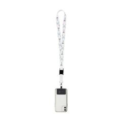 Vue Lanyard Sublimation Buckle RPET 2 cm avec Patch de couleur -| Krokrodeal