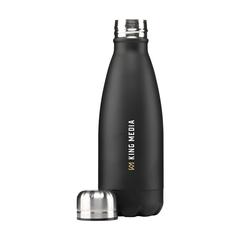 Vue Topflask RCS Recycled 500 ml single wall bouteille de couleur noir| Krokrodeal