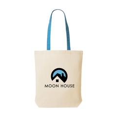 Vue Canvas Shoppy Colour (220 g/m²) sac shopping de couleur bleu| Krokrodeal