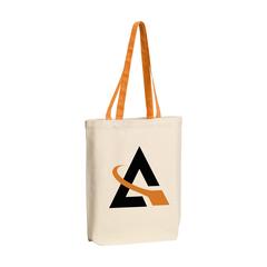 Vue Canvas Shoppy Colour (220 g/m²) sac shopping de couleur orange| Krokrodeal