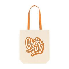 Vue Canvas Shoppy Colour (220 g/m²) sac shopping de couleur orange| Krokrodeal