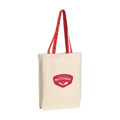 Vue Canvas Shoppy Colour (220 g/m²) sac shopping de couleur rouge| Krokrodeal