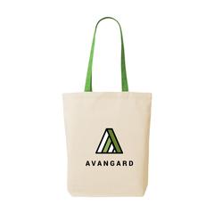 Vue Canvas Shoppy Colour (220 g/m²) sac shopping de couleur vert| Krokrodeal
