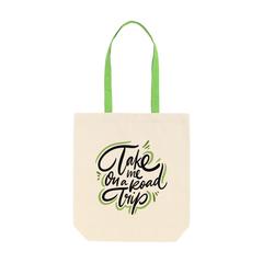 Vue Canvas Shoppy Colour (220 g/m²) sac shopping de couleur vert| Krokrodeal