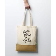 Vue Combi Organic Shopper (160 g/m²) sac shopping de couleur beige| Krokrodeal