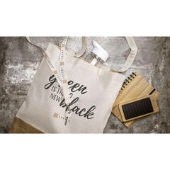 Vue Combi Organic Shopper (160 g/m²) sac shopping de couleur beige| Krokrodeal