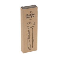 Vue Butler Bamboo tire-bouchon de couleur marron| Krokrodeal