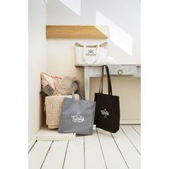 Vue Wolkat Rabat Recycled Textile Shopper sac de couleur beige| Krokrodeal