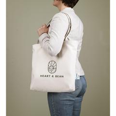 Vue Wolkat Rabat Recycled Textile Shopper sac de couleur beige| Krokrodeal