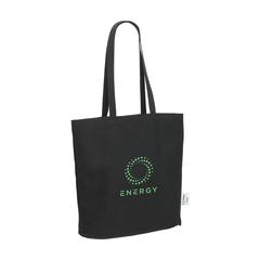Vue Wolkat Rabat Recycled Textile Shopper sac de couleur noir| Krokrodeal