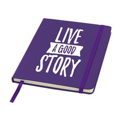 Vue BudgetNote A5 Lines carnet de couleur violet| Krokrodeal