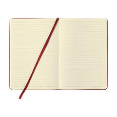 Vue BudgetNote A5 Lines carnet de couleur rouge| Krokrodeal