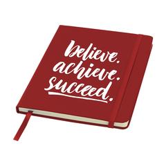 Vue BudgetNote A5 Lines carnet de couleur rouge| Krokrodeal