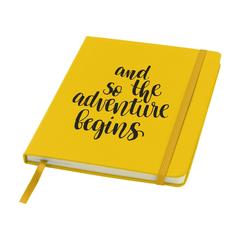 Vue BudgetNote A5 Blanc carnet de couleur jaune| Krokrodeal