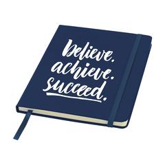 Vue BudgetNote A5 Blanc carnet de couleur bleu| Krokrodeal