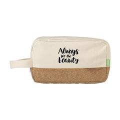 Vue CosCork Eco trousse de toilette de couleur beige| Krokrodeal