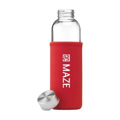 Vue Senga Glass 500 ml bouteille de couleur rouge| Krokrodeal