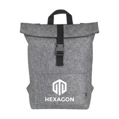Vue Nolan Felt RPET sac à dos de couleur gris| Krokrodeal