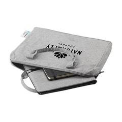 Vue Wolkat Casablanca 15,6 inch Recycled Textile Laptop Bag de couleur gris| Krokrodeal