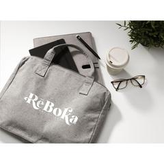 Vue Wolkat Casablanca 15,6 inch Recycled Textile Laptop Bag de couleur gris| Krokrodeal