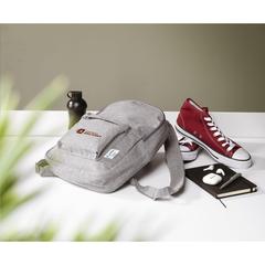 Vue Wolkat Agadir Recycled Textile Backpack sac à dos de couleur gris| Krokrodeal