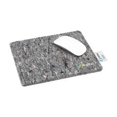 Vue Wolkat Tanger Recycled Textile Mousepad tapis de souris de couleur gris| Krokrodeal