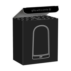 Vue Triple-Up RCS Recycled ABS Wireless Charger Stand de couleur noir| Krokrodeal