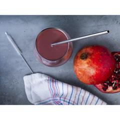 Vue Reusable 1 piece ECO Straw Set paille acier inoxydable de couleur gris| Krokrodeal