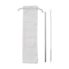 Vue Reusable 1 piece ECO Straw Set paille acier inoxydable de couleur gris| Krokrodeal