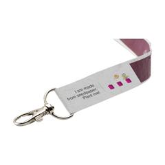 Vue Seed Paper Lanyard 2 cm tour de cou de couleur blanc| Krokrodeal