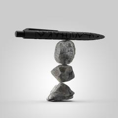 Vue Bio-Stone Pen stylo de couleur noir| Krokrodeal