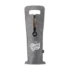 Vue Wine Bag-to-Give RPET sac à vin de couleur gris| Krokrodeal
