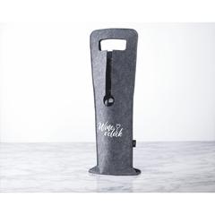 Vue Wine Bag-to-Give RPET sac à vin de couleur gris| Krokrodeal