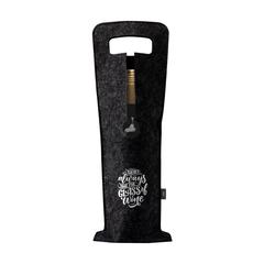 Vue Wine Bag-to-Give RPET sac à vin de couleur noir| Krokrodeal