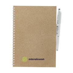 Vue MOYU Erasable Stone Paper Notebook CraftCover 18 pages de couleur marron| Krokrodeal