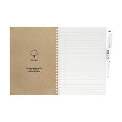 Vue MOYU Erasable Stone Paper Notebook CraftCover 18 pages de couleur marron| Krokrodeal
