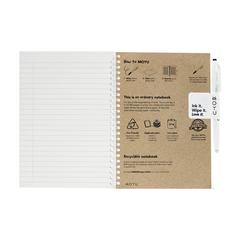 Vue MOYU Erasable Stone Paper Notebook CraftCover 18 pages de couleur marron| Krokrodeal