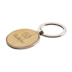 Vue Bamboo Key Circle porte-clés de couleur marron| Krokrodeal