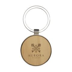 Vue Bamboo Key Circle porte-clés de couleur marron| Krokrodeal