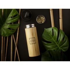 Vue Sakura 360 ml thermos en bambou de couleur marron| Krokrodeal