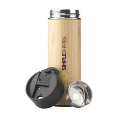 Vue Sakura 360 ml thermos en bambou de couleur marron| Krokrodeal