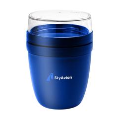 Vue Mepal Lunchpot Ellipse contenant de nourriture de couleur bleu| Krokrodeal